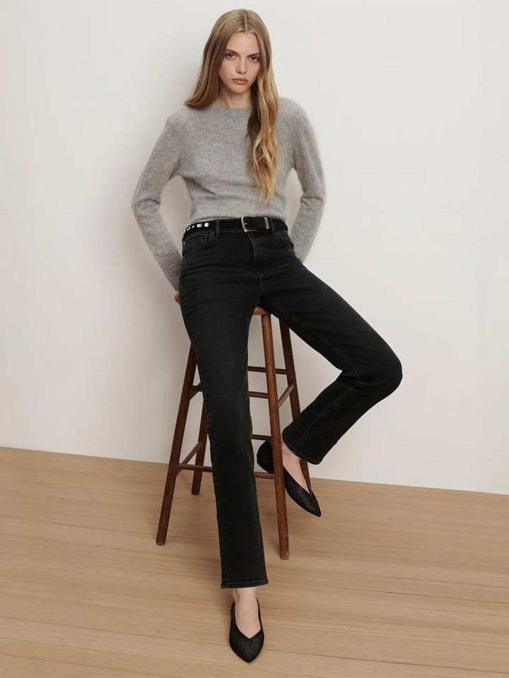 Leah Straight-Leg Jean in Washed Onyx