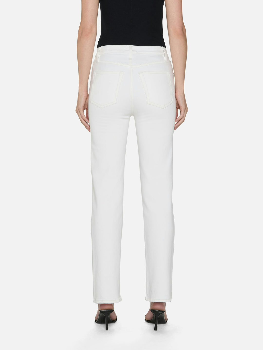 Le Sleek Straight Jean in White