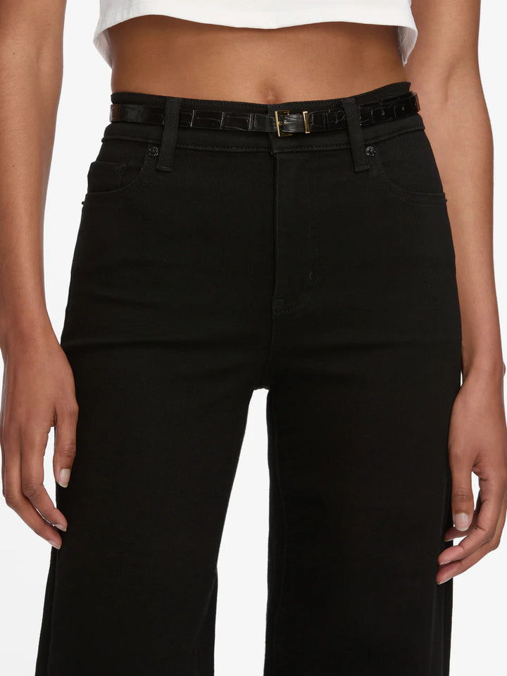 Le Slim Palazoo Jean in Black
