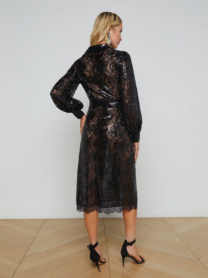 Frida Lace Dress in Black