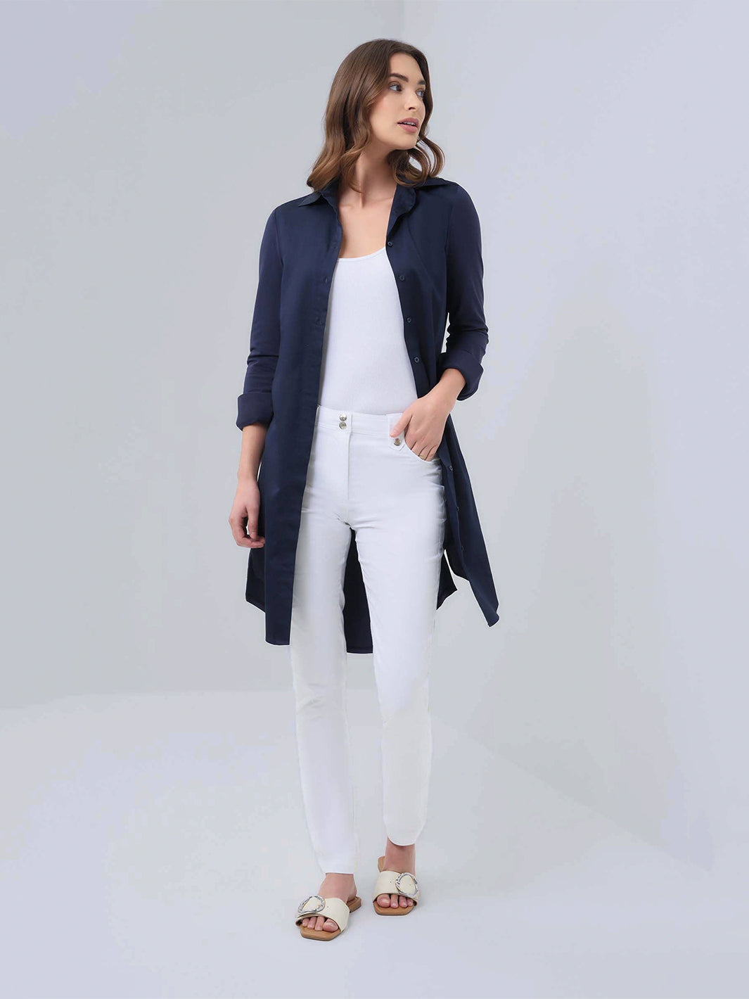 Lainey Dress in Navy