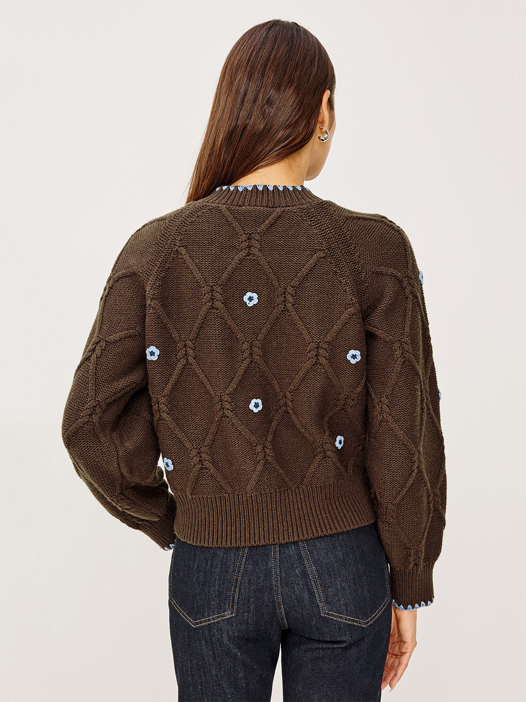 Laurie Cardigan in Walnut Daisy