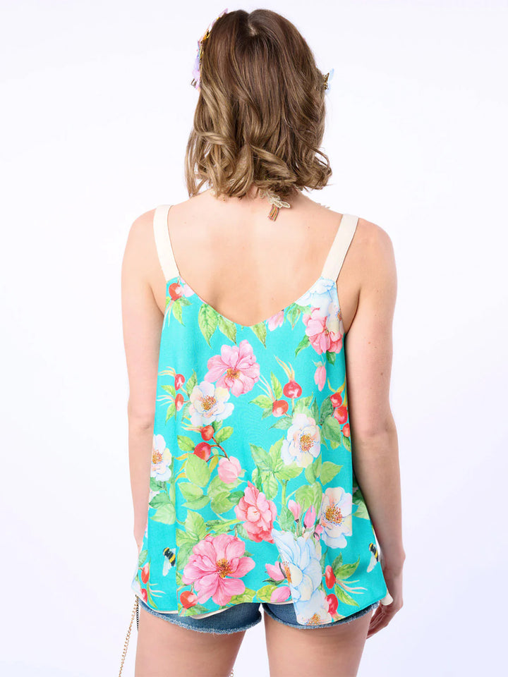 La Ville Cami in Aqua Floral