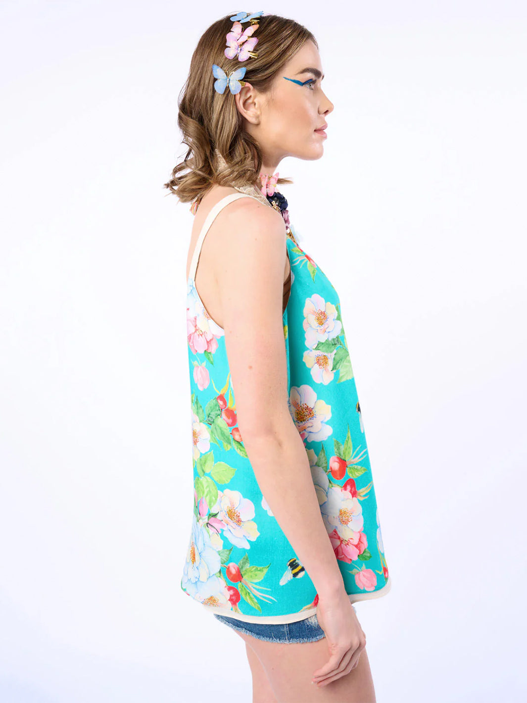 La Ville Cami in Aqua Floral