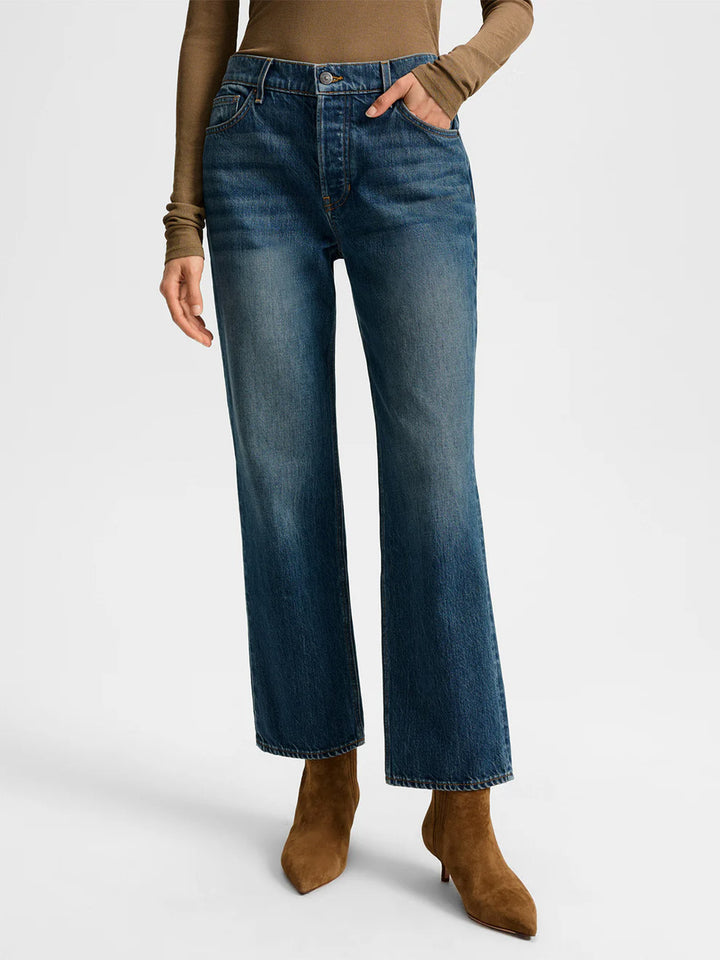 Leah Straight Leg Jean in Equinox Blue