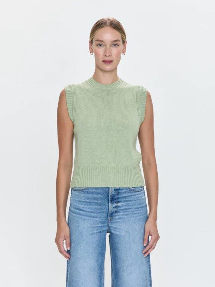 Leandra Sweater Vest in Pistachio