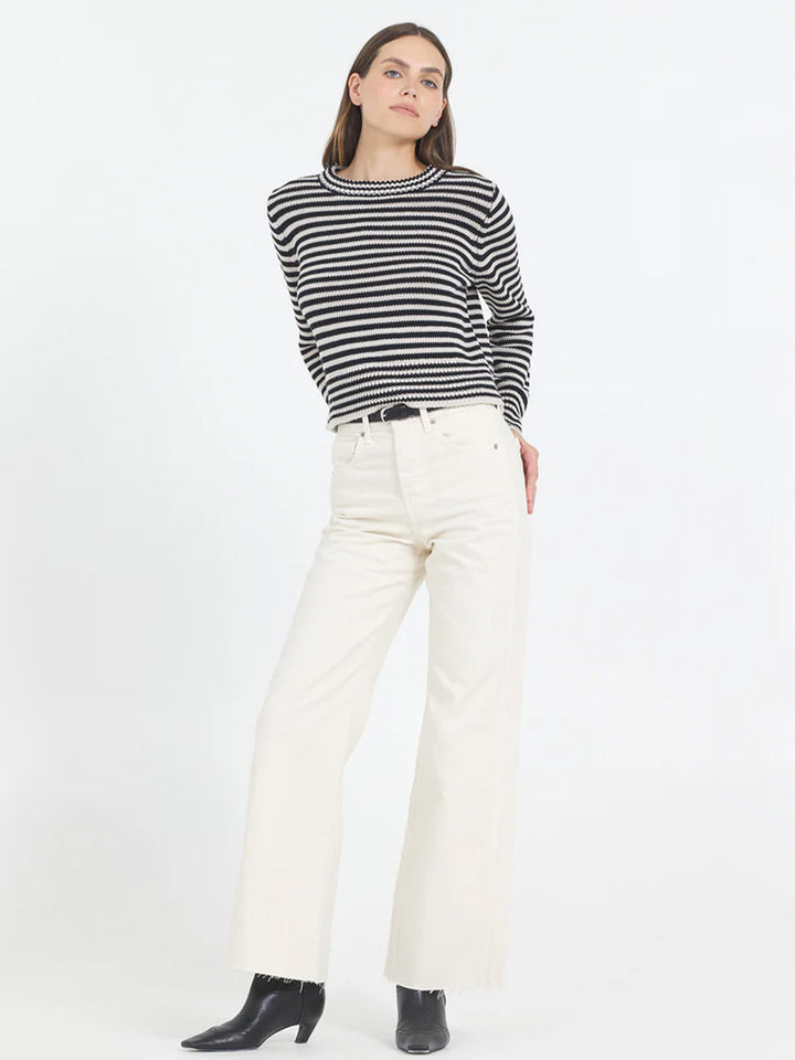 Lewes Crewneck in Canvas Combo