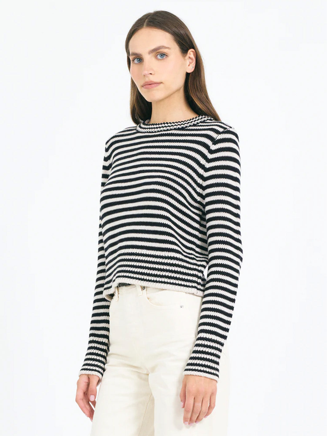 Lewes Crewneck in Canvas Combo