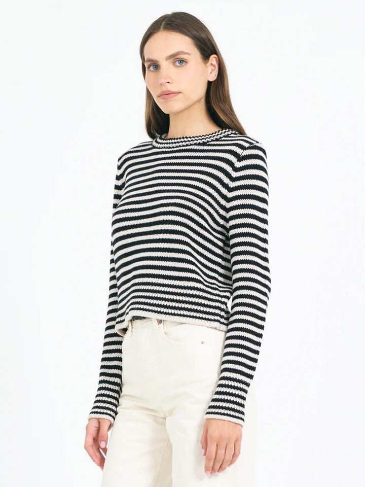 Lewes Crewneck in Canvas Combo