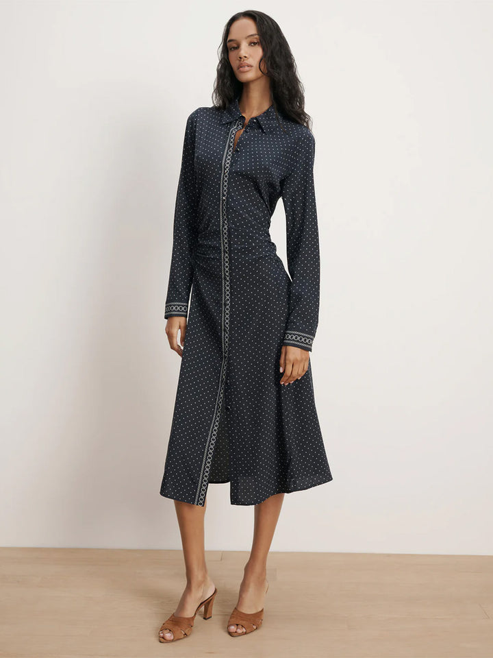Lex Midi Dress in Navy