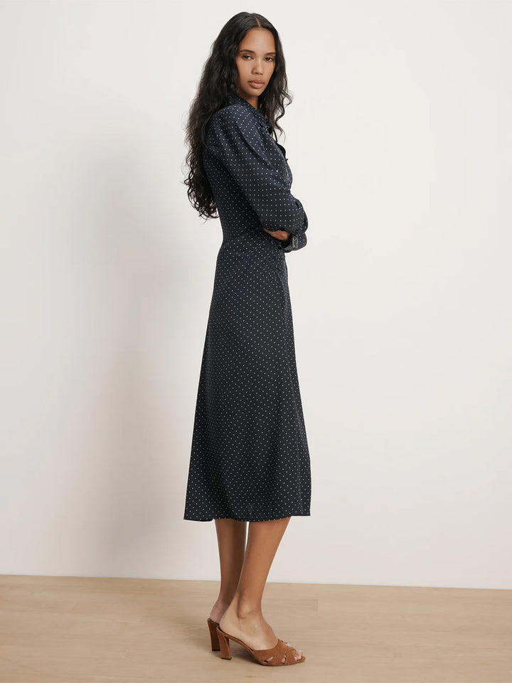 Lex Midi Dress in Navy