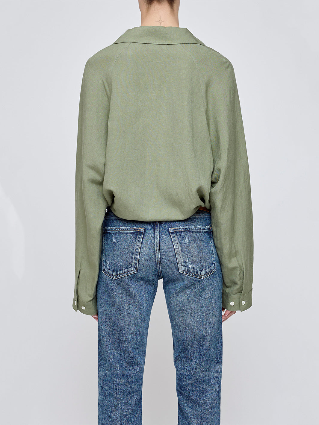 Linen Mix Shirt in Khaki