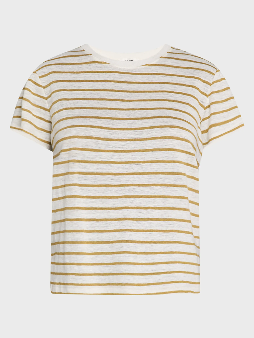 Linen Baby Tee in Dark Khaki Multi