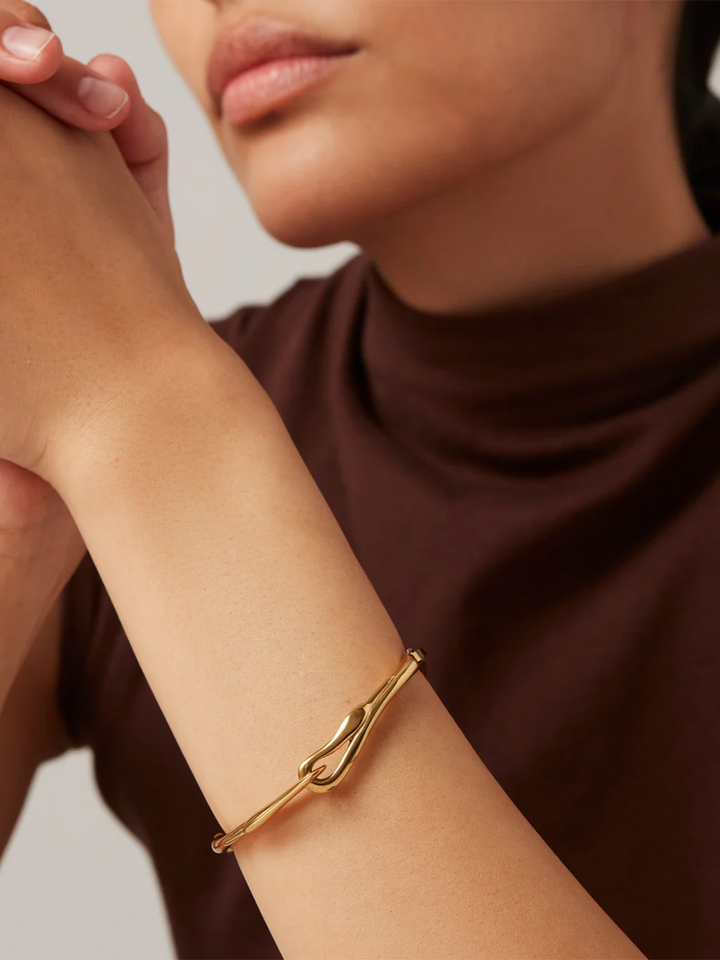 Lisieux Bangle Bracelet in Gold