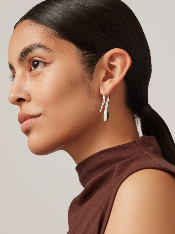 Lisieux Ear Jackets in Silver