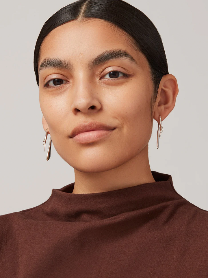 Lisieux Ear Jackets in Silver