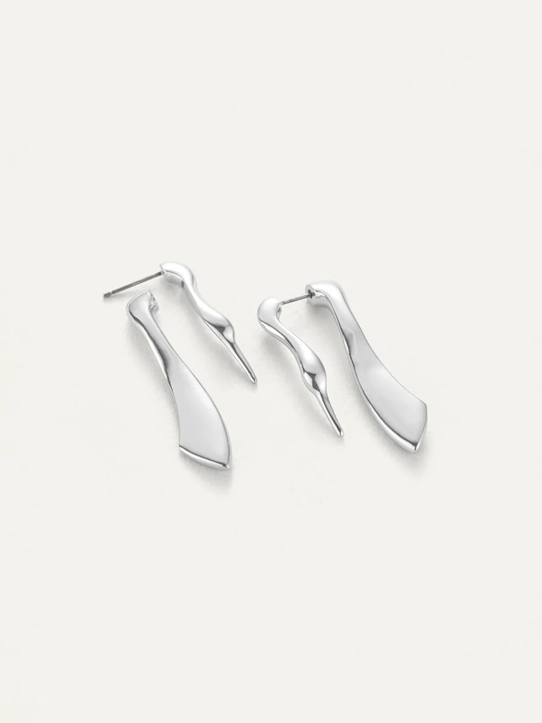 Lisieux Ear Jackets in Silver