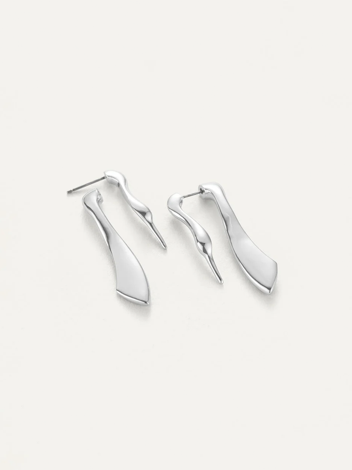 Lisieux Ear Jackets in Silver