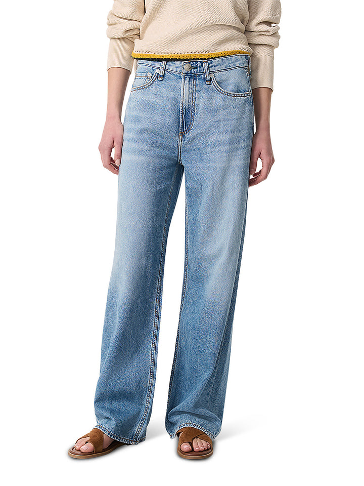 Logan Featherweight Wide Leg Jean in Audrey