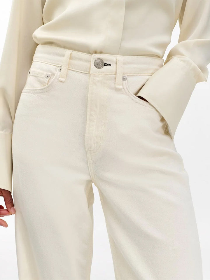 Featherweight Logan Wide Leg Jean in Ecru
