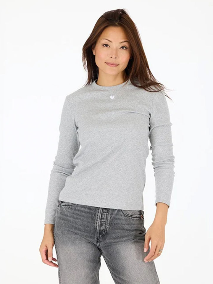 Long Sleeve Tee in Heather Grey