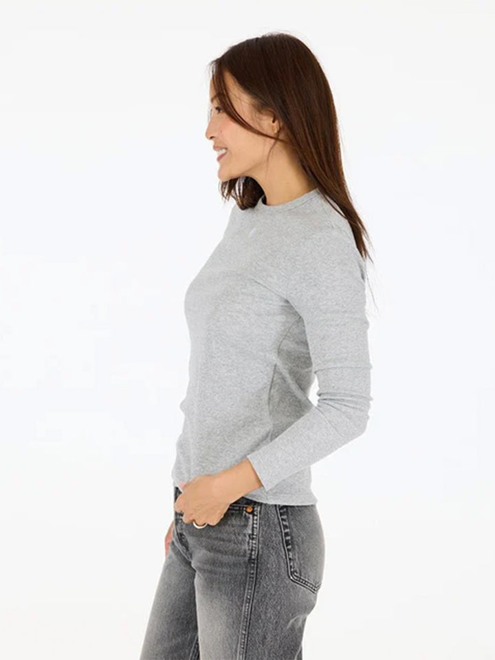 Long Sleeve Tee in Heather Grey