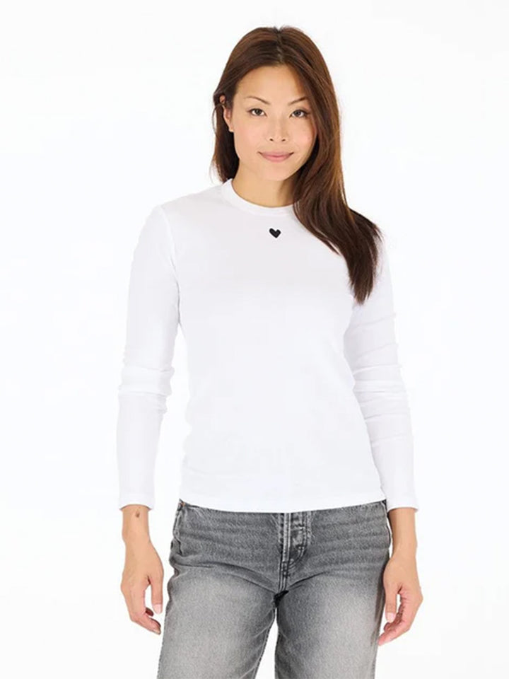 Long Sleeve Tee in White