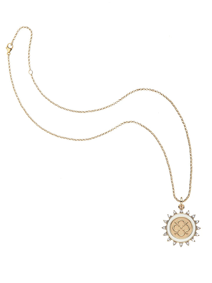 LOVE Petite Embellished Coin and Adjustale Chain in Gold