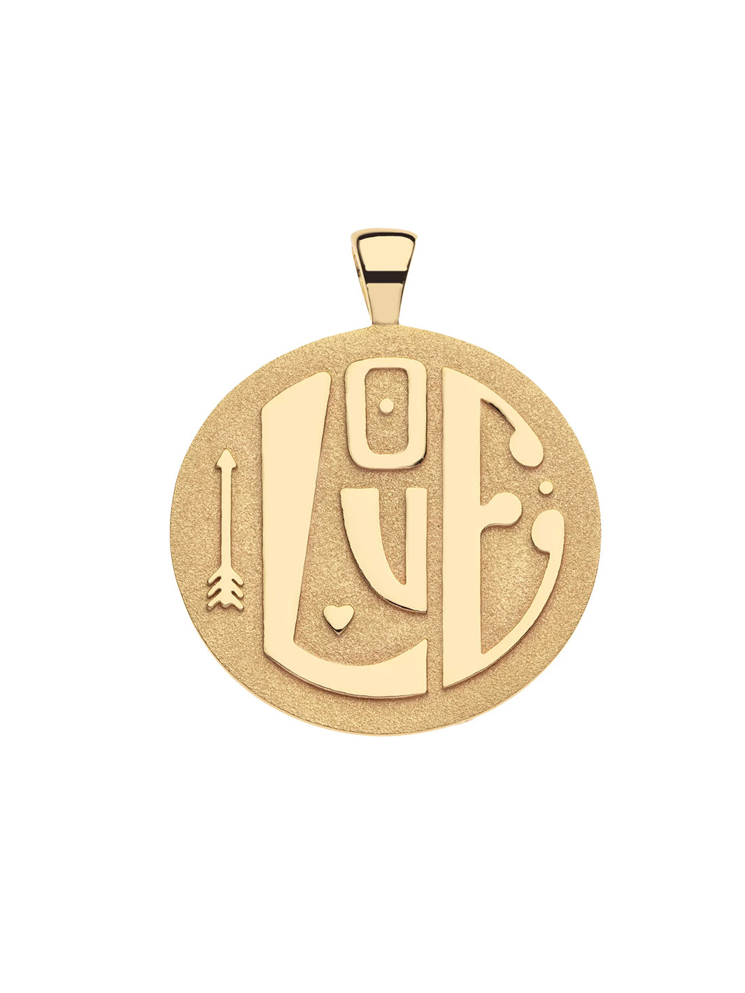 Jumbo LOVE Pendant and Chain in Gold
