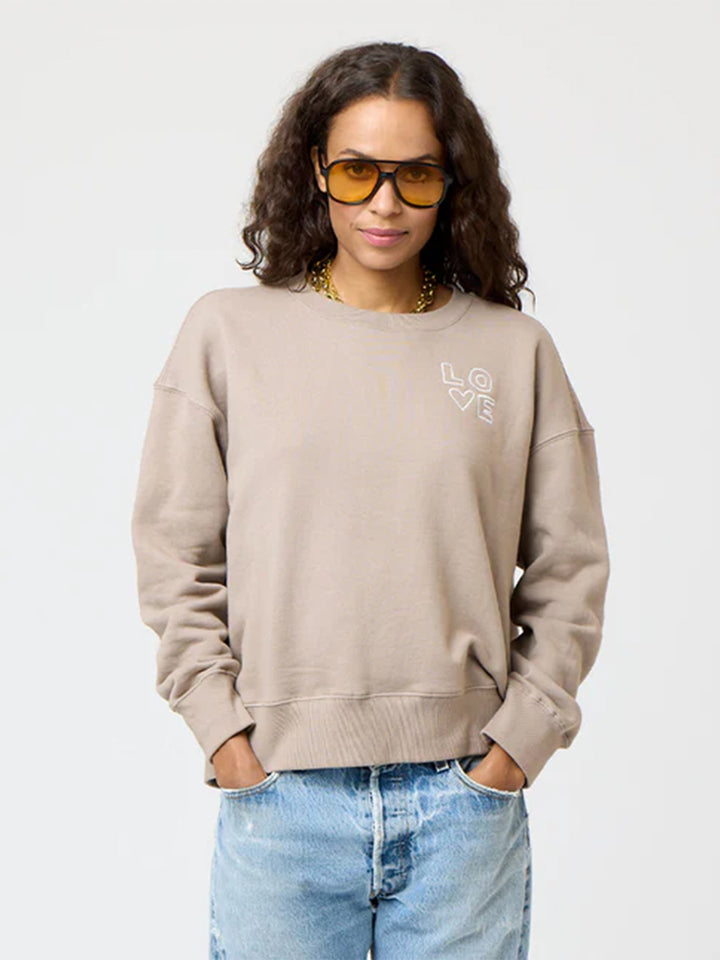 Ex-Boyfriend Love Sweatshirt in Cobblestone