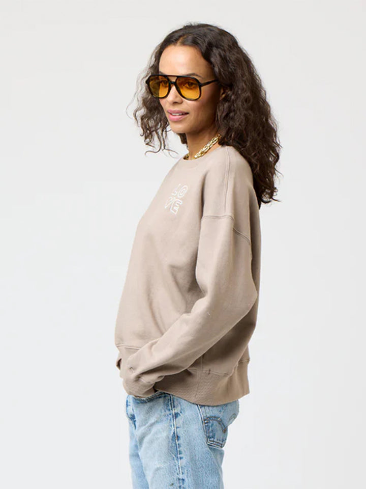Ex-Boyfriend Love Sweatshirt in Cobblestone