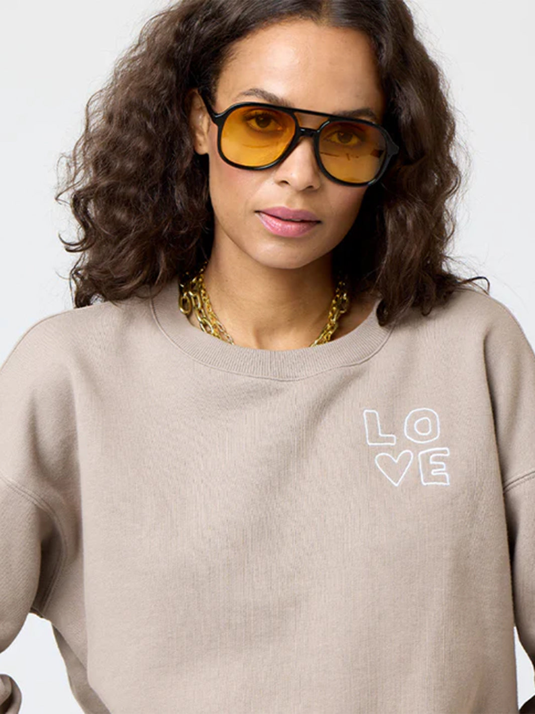 Ex-Boyfriend Love Sweatshirt in Cobblestone