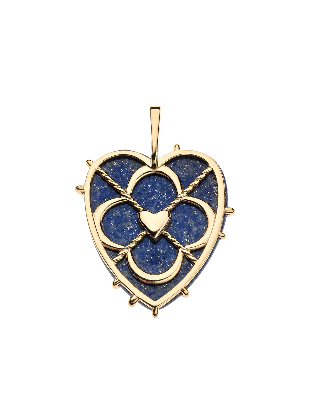 LOVE Carry Your Heart Pendant in Lapis and Chain in Gold