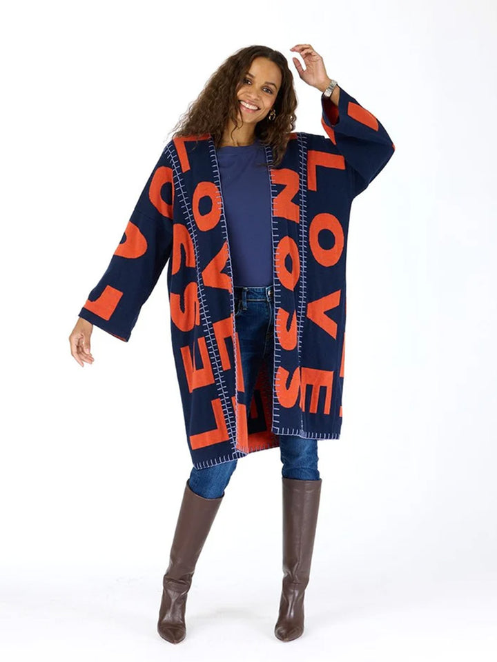 Blankie Love Lesson Cardigan in Indigo Blue