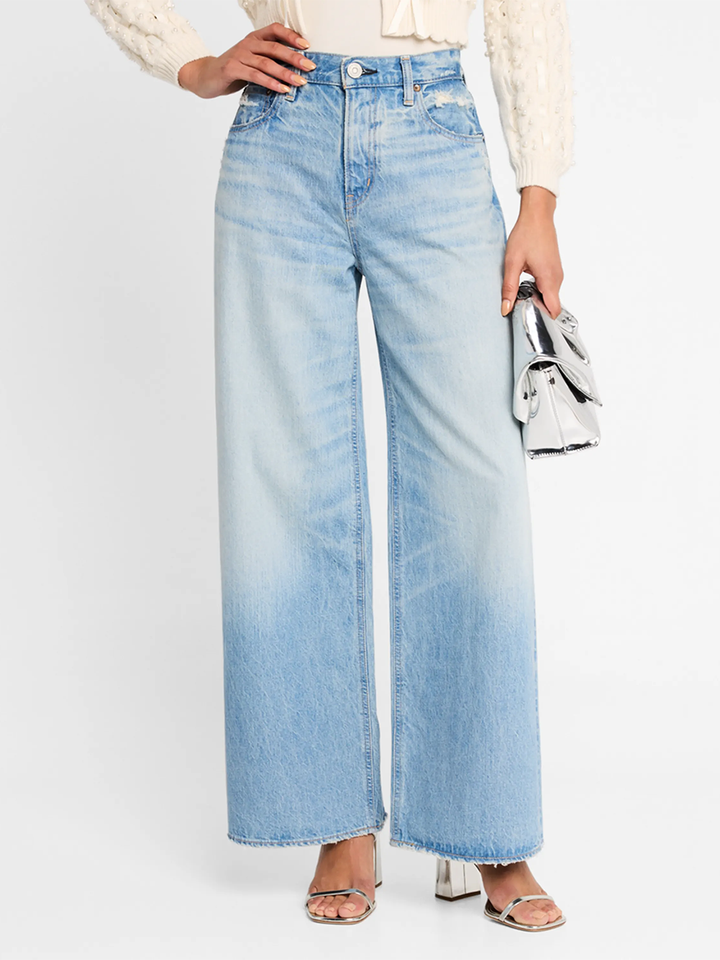 Lowell Super Wide-Leg Jean in Light Blue