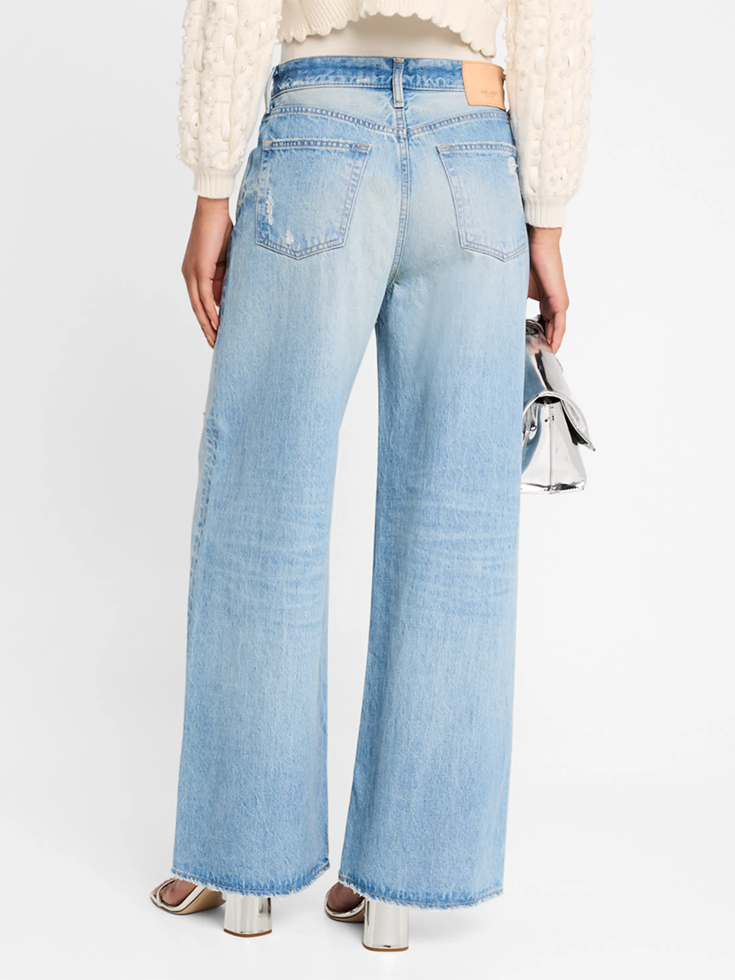 Lowell Super Wide-Leg Jean in Light Blue