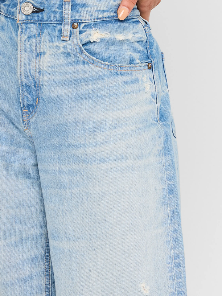 Lowell Super Wide-Leg Jean in Light Blue