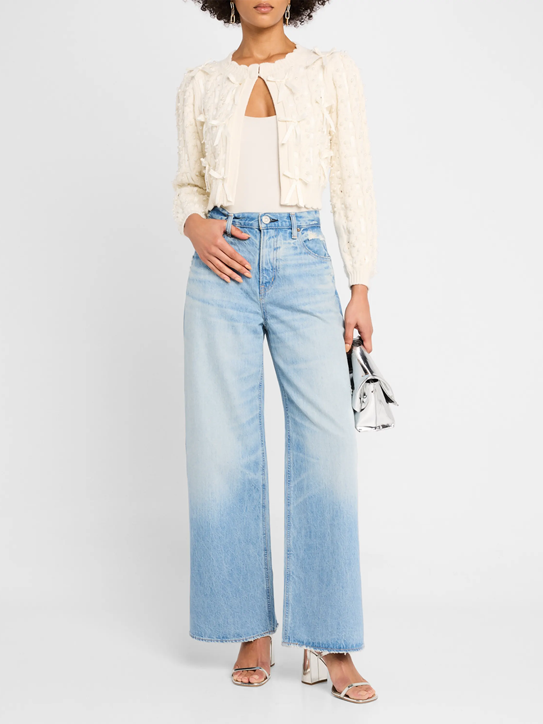 Lowell Super Wide-Leg Jean in Light Blue