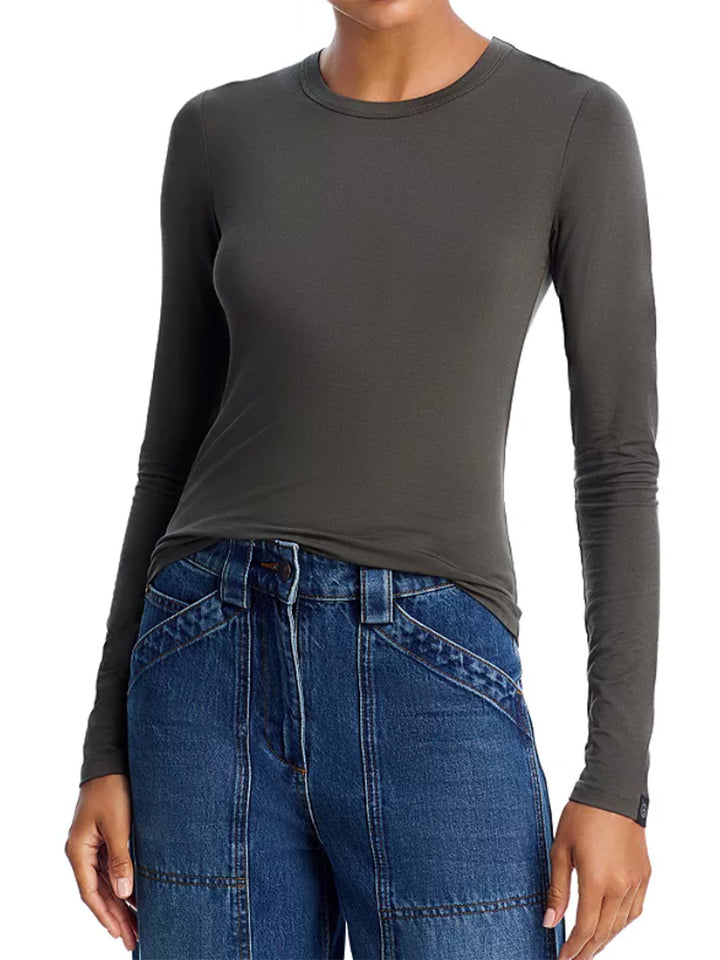 Luca Long Sleeve Tee in Graphite
