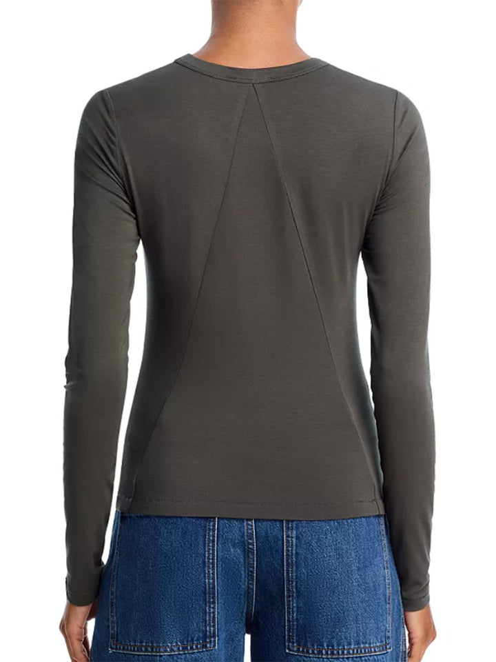Luca Long Sleeve Tee in Graphite