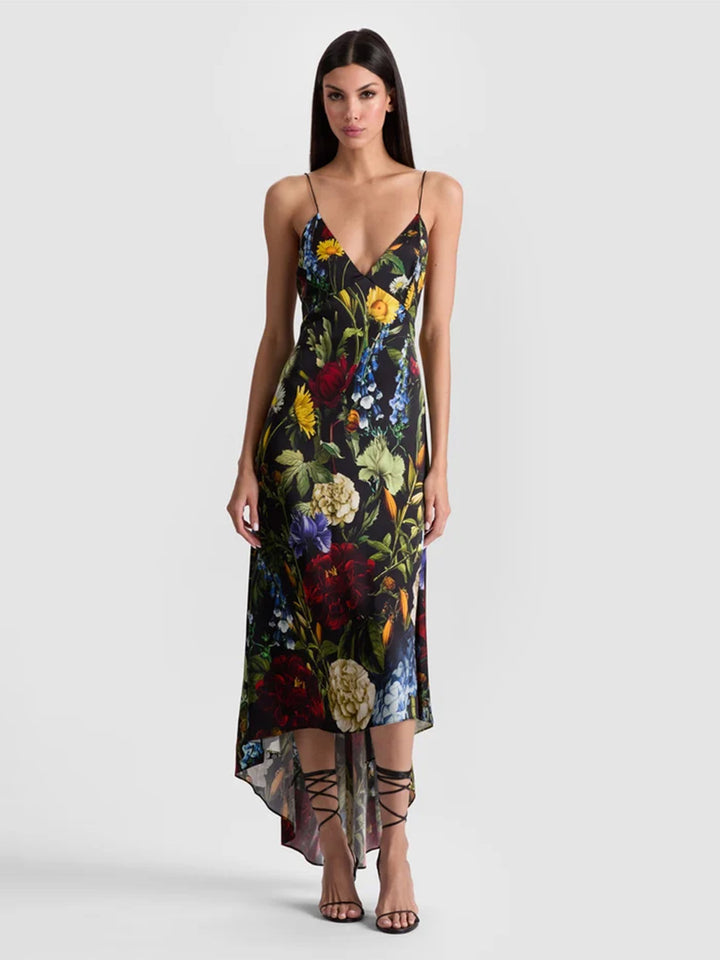 Luciana Slip Dress in Black