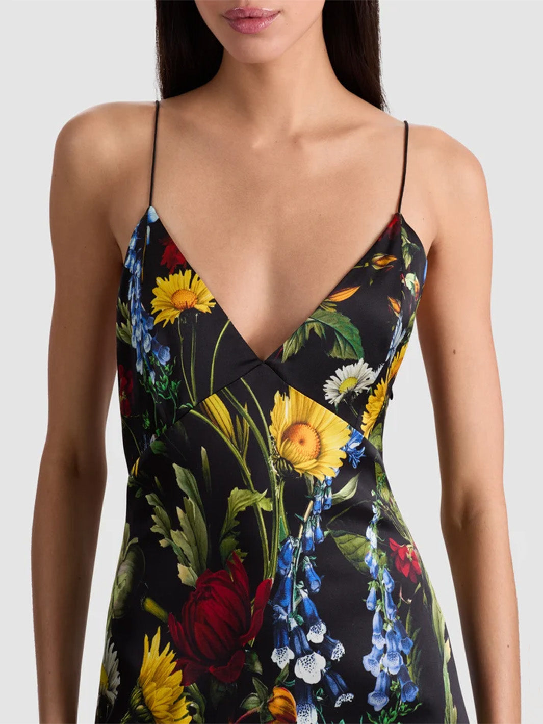 Luciana Slip Dress in Black