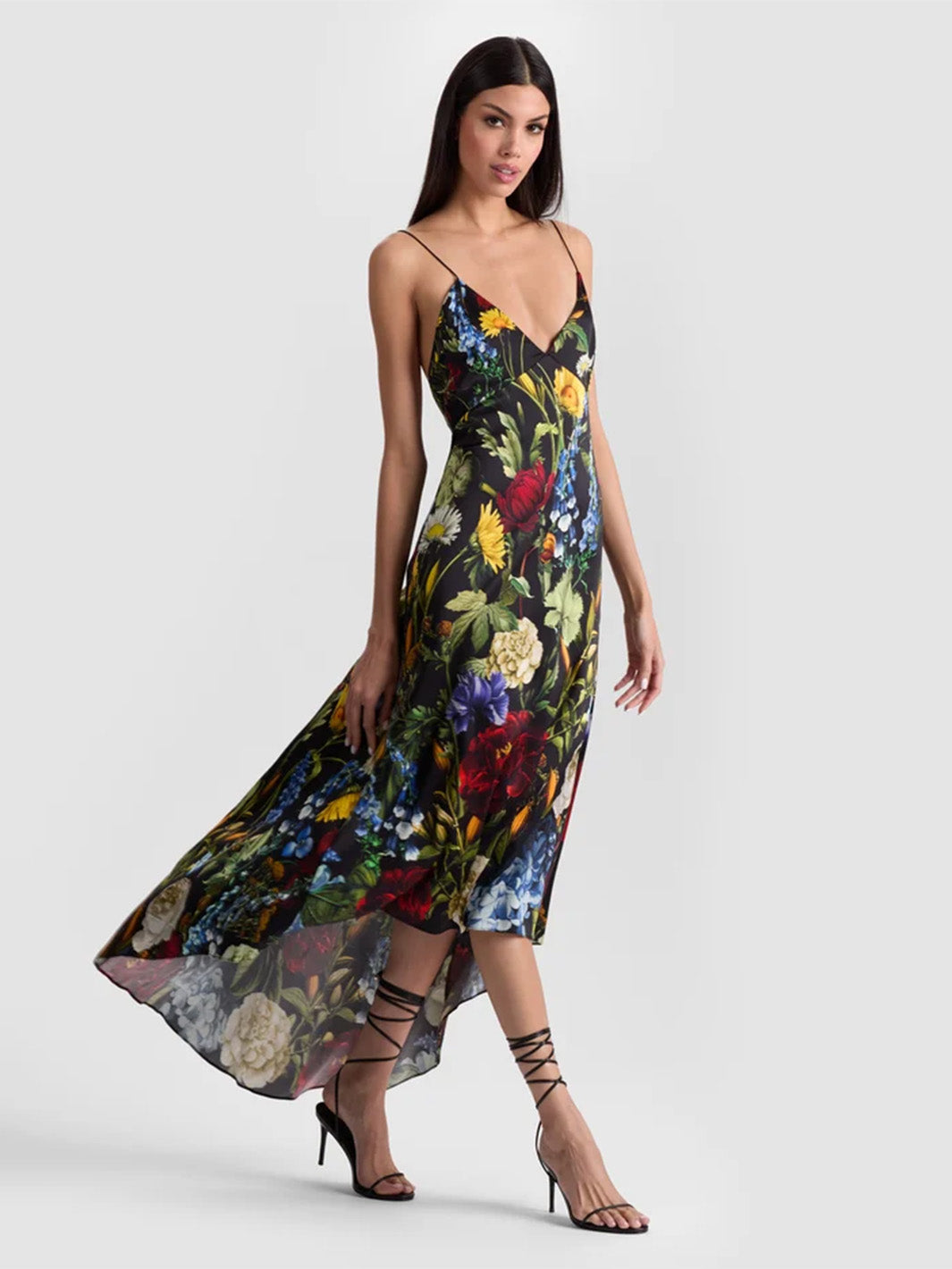 Luciana Slip Dress in Black