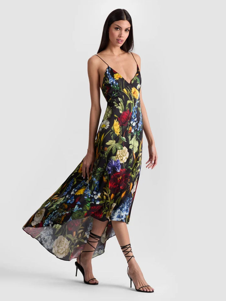 Luciana Slip Dress in Black