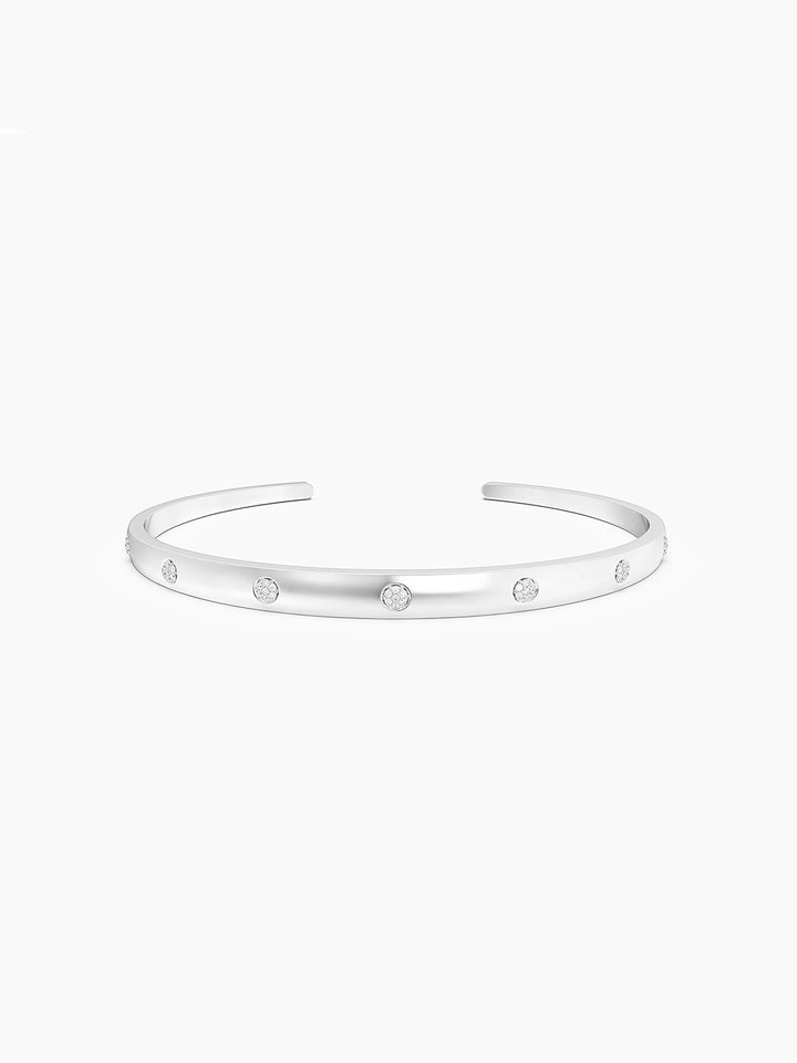Lucky 7 Cuff Bracelet in Silver