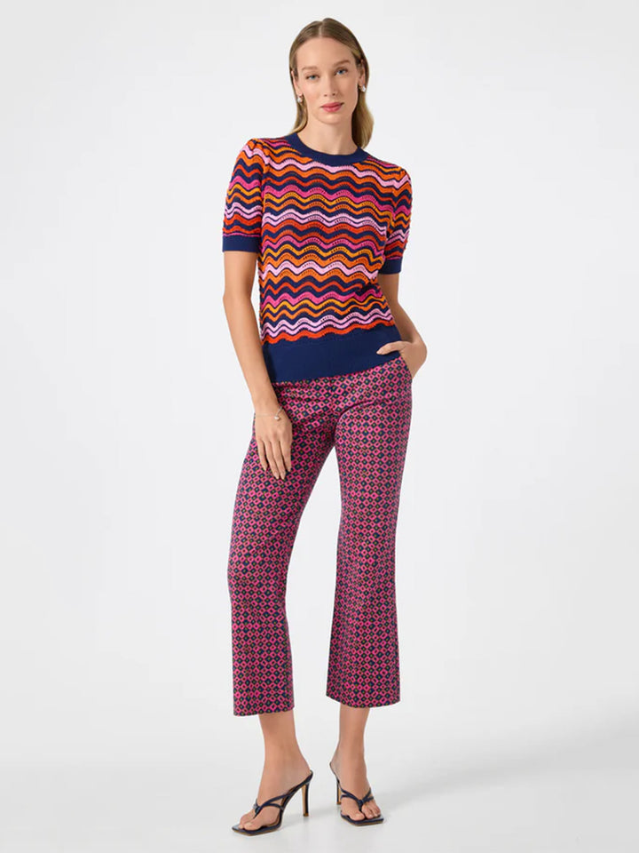 Lulu Cropped Pant in Himari Herringbone