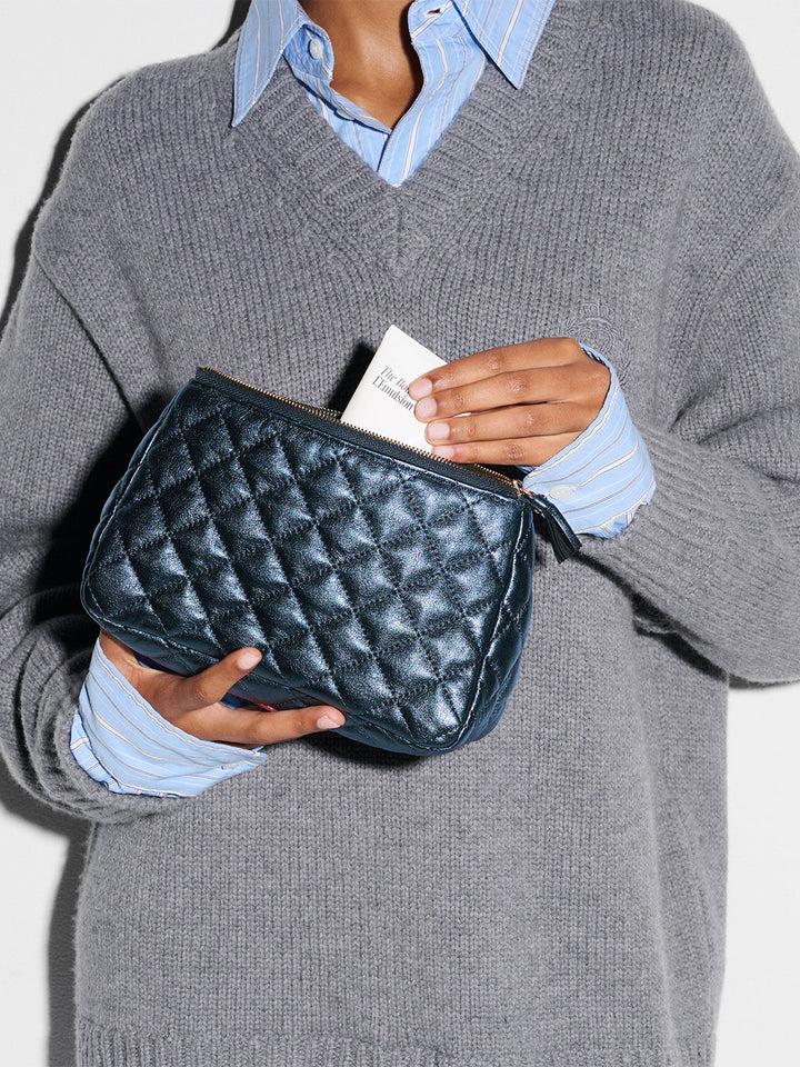 Medium Luna Cosmetic in Midnight Metallic