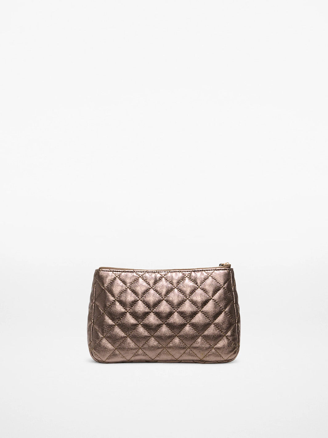 Medium Luna Cosmetic in Espresso Metallic Leather