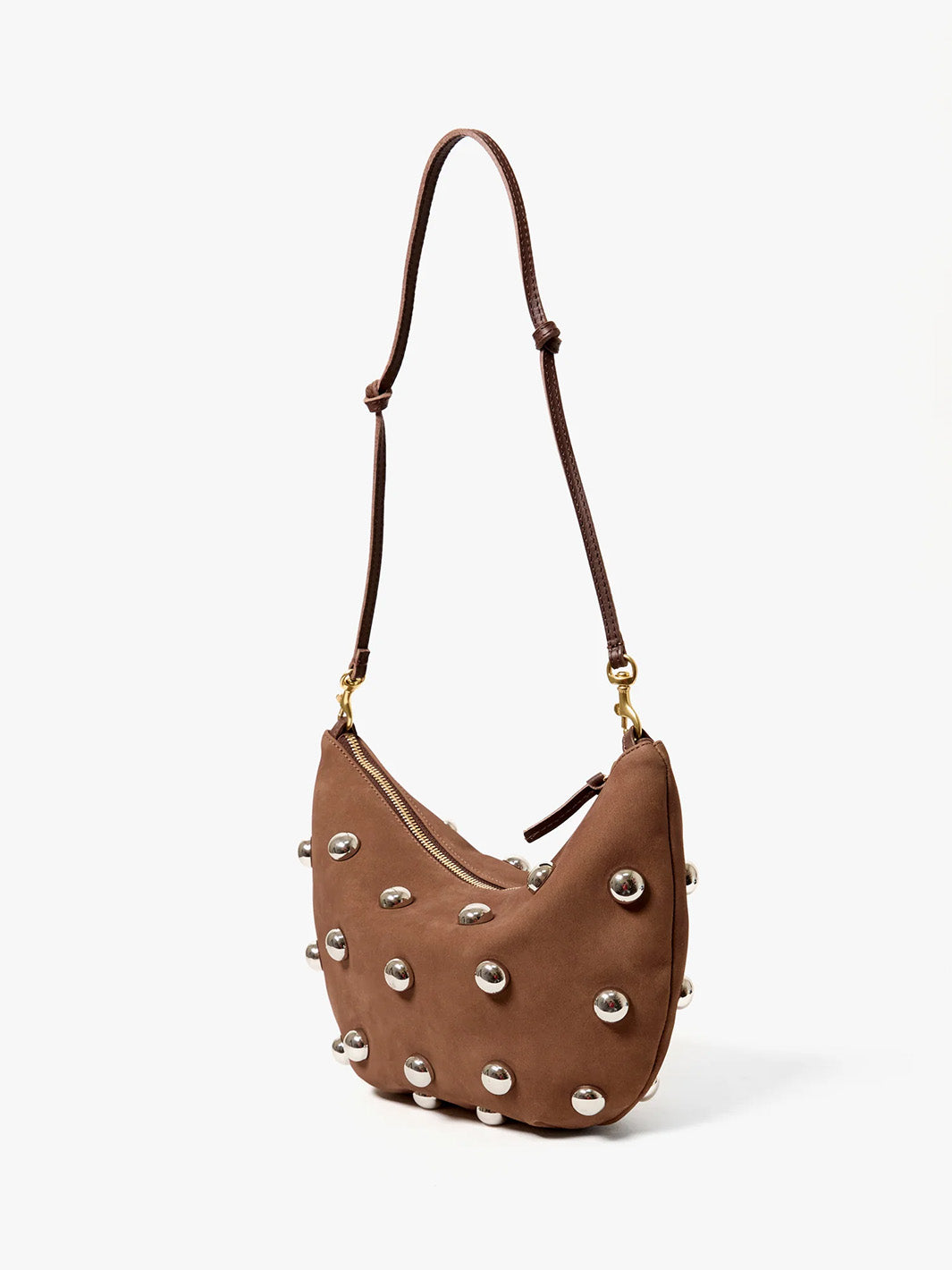 Lune Studded Handbag in Choco Bar