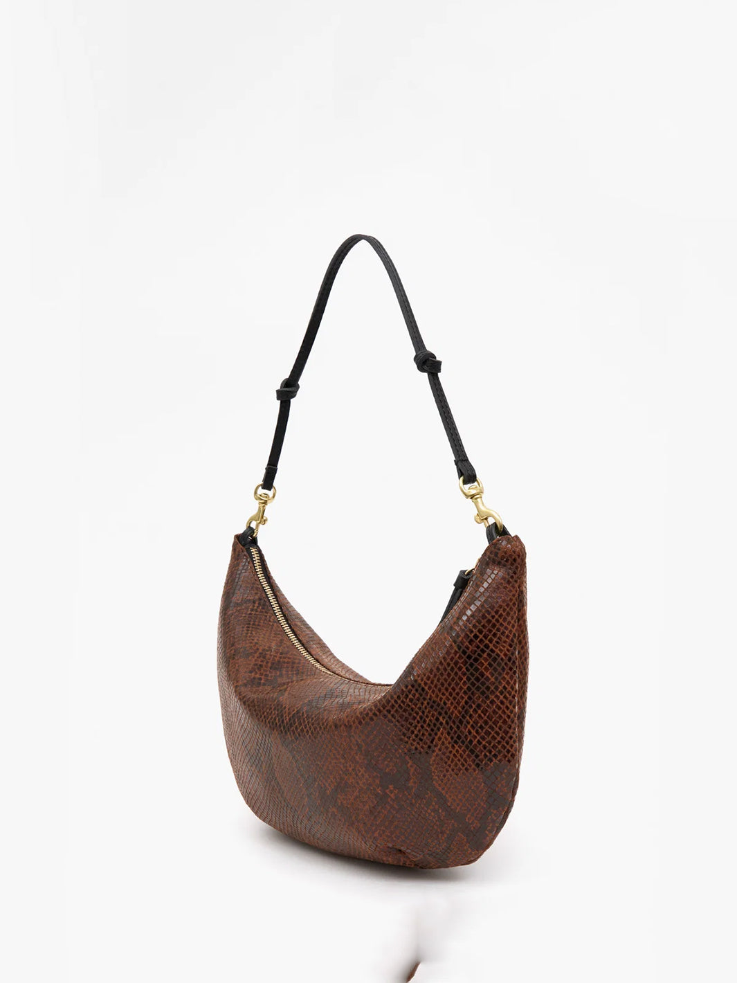 Lune in Auburn Embossed Python